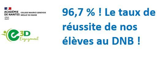 Résultats 2023 du Diplôme National du Brevet très positif !